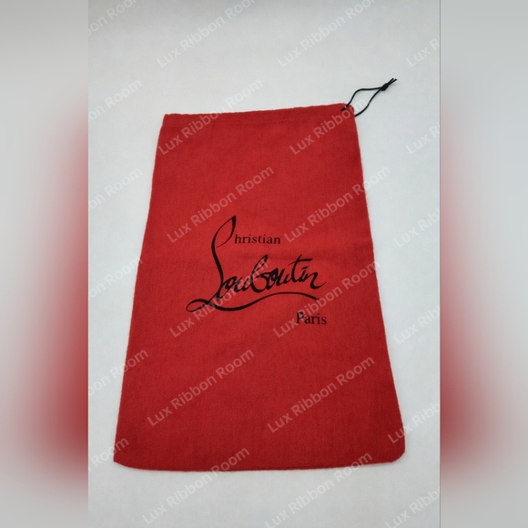 Christian Louboutin Other - CHRISTIAN LOUBOUTIN Red Drawstring Dust Bag Paris Logo Luxury Storage EUC